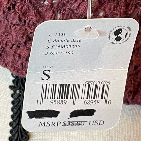 FREE PEOPLE Adella Lace Bralette In Double Dare size S NWT. - Picture 4 of 9